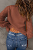 Bishop Sleeve V-Neck Drop Shoulder Button Front Knit Cardigan Sweater